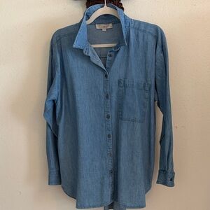 Ann Taylor Loft Long Sleeve Jean Shirt
